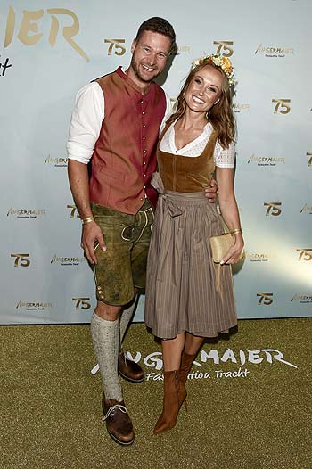 Johannes Lochner und Nele Schenker  bei der ANGERMAIER TRACHTEN NACHT in der Alten Kongresshalle München am 05.09.2023 Agency People Image (c) Michael Tinnefeld
